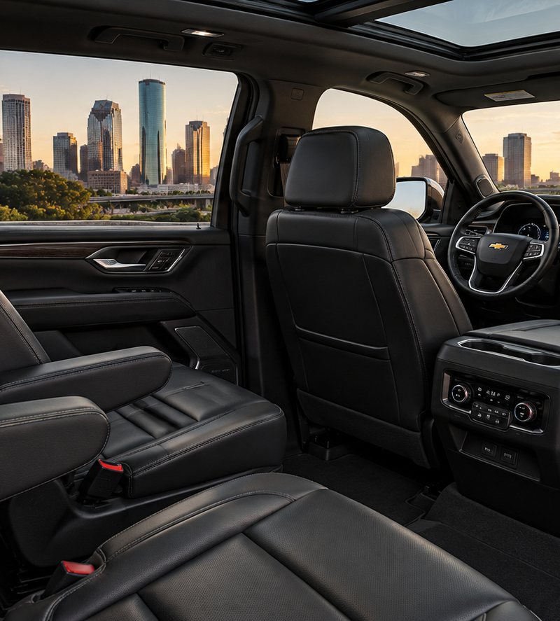 Luxury vehicle interior — Total Transportation Houston